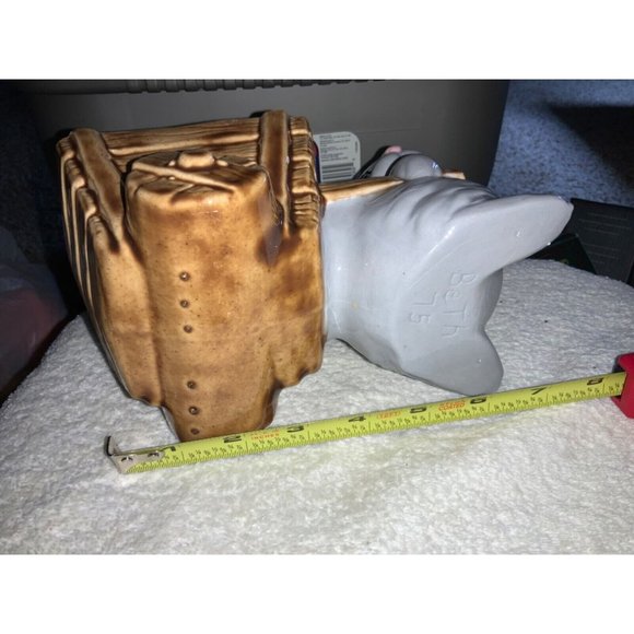 Vintage Ceramic Easter Bunny Pulling Cart  of Eggs - Picture 6 of 12